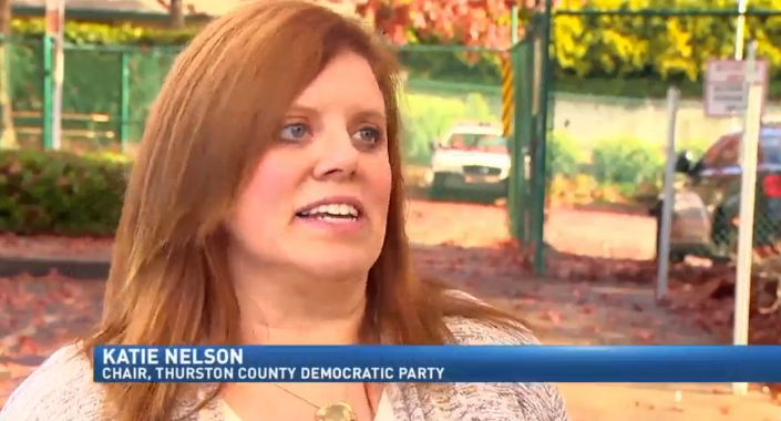 Thurston County Democratic Party Chair Katie Nelson renounces violence, which is a brave step forward
