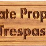 private-property wood sign