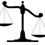 tilted justice scales