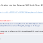 KB-FB post – Even if I’d pay more in taxes vote Dem
