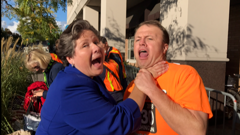 Washington State Democratic Party Chair Tina Podlodowski pretends to choke out Tim Eyman, but Bob Ferguson is abusing his office to do this for real.